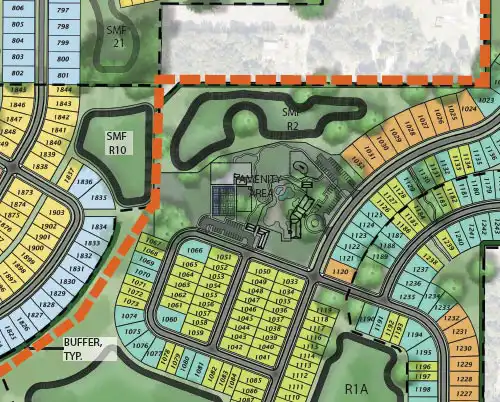 Community Site Plan & Home Sites at Hammock Oaks Reserve